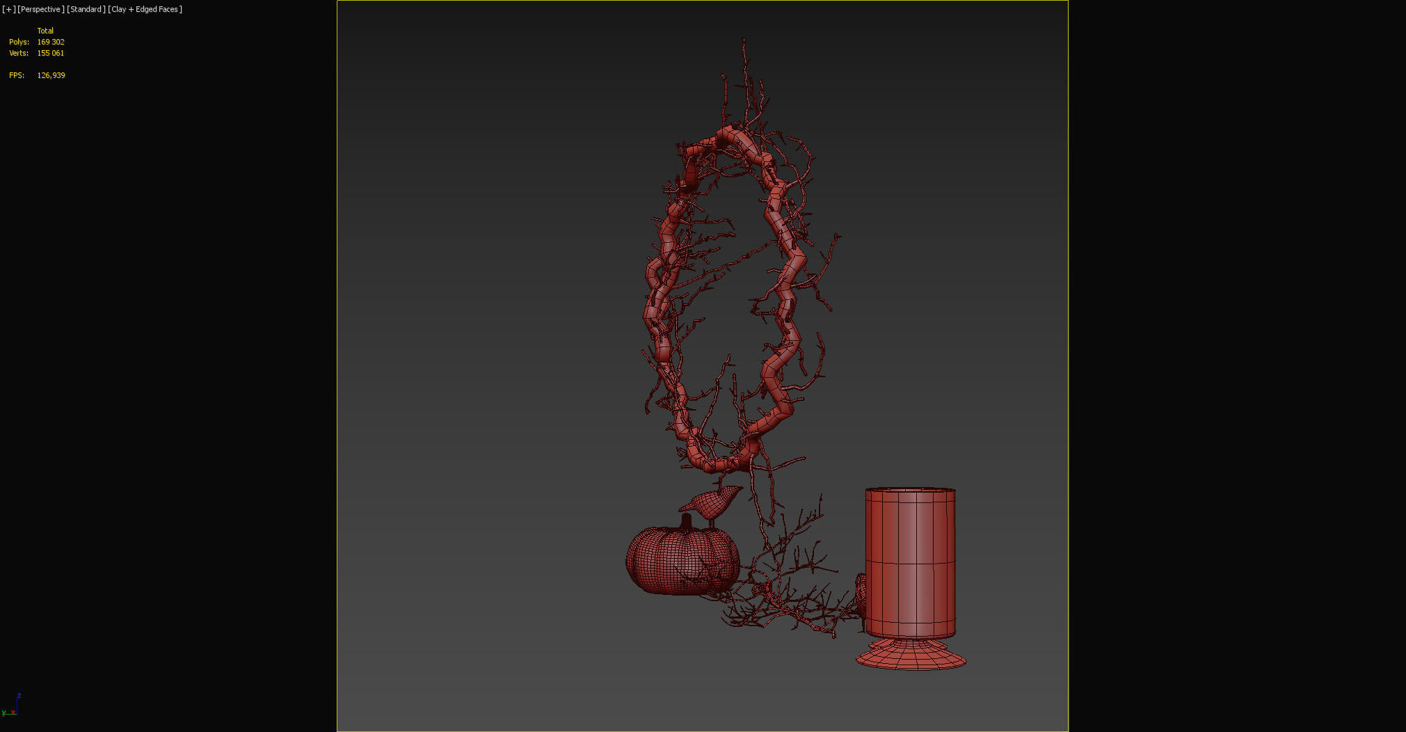 Halloween decor set 3D model_5