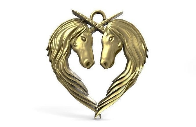Unicorns pendant 3D print model