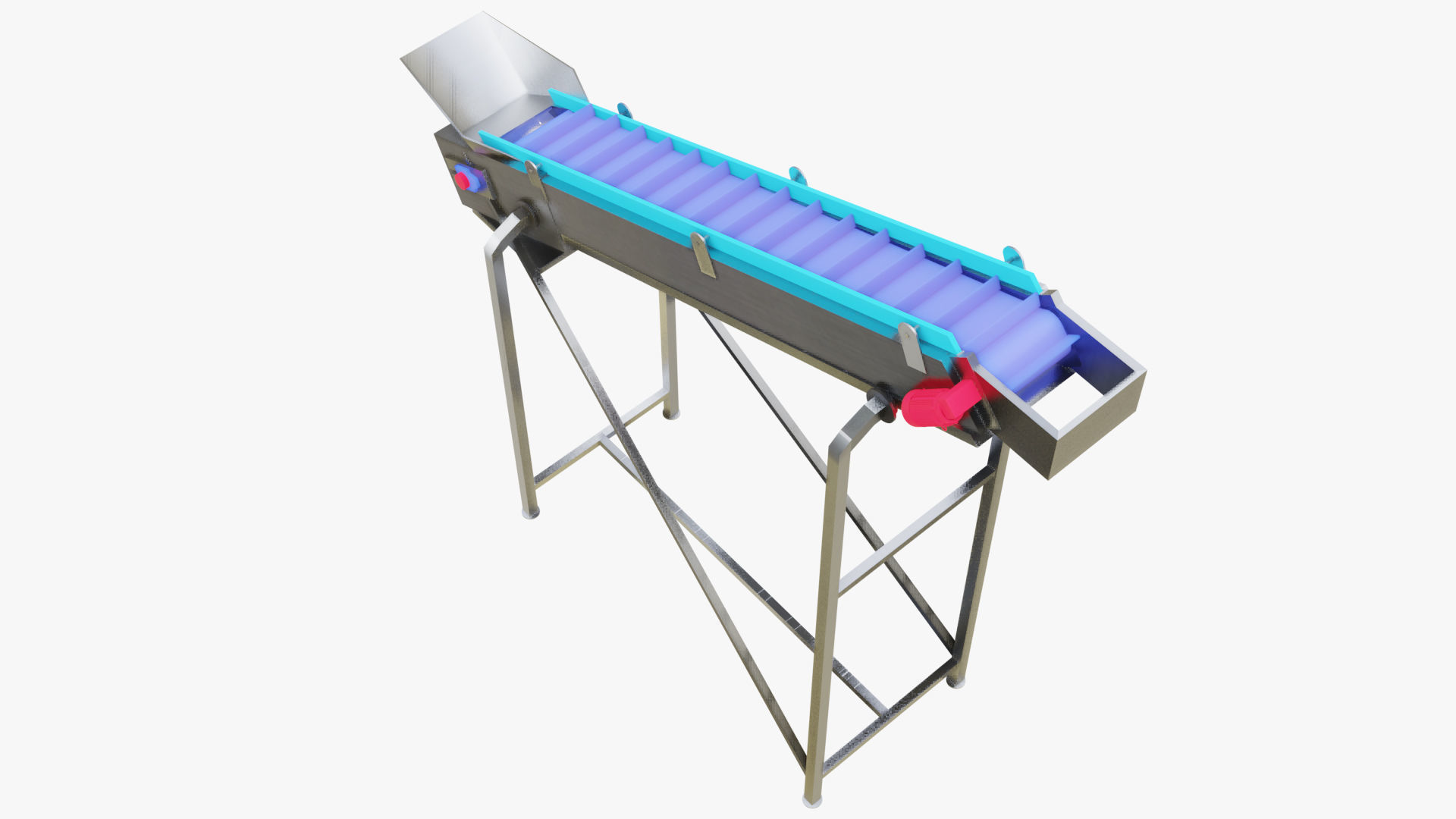 Plastic Modular Belt Elevator 3D model_3