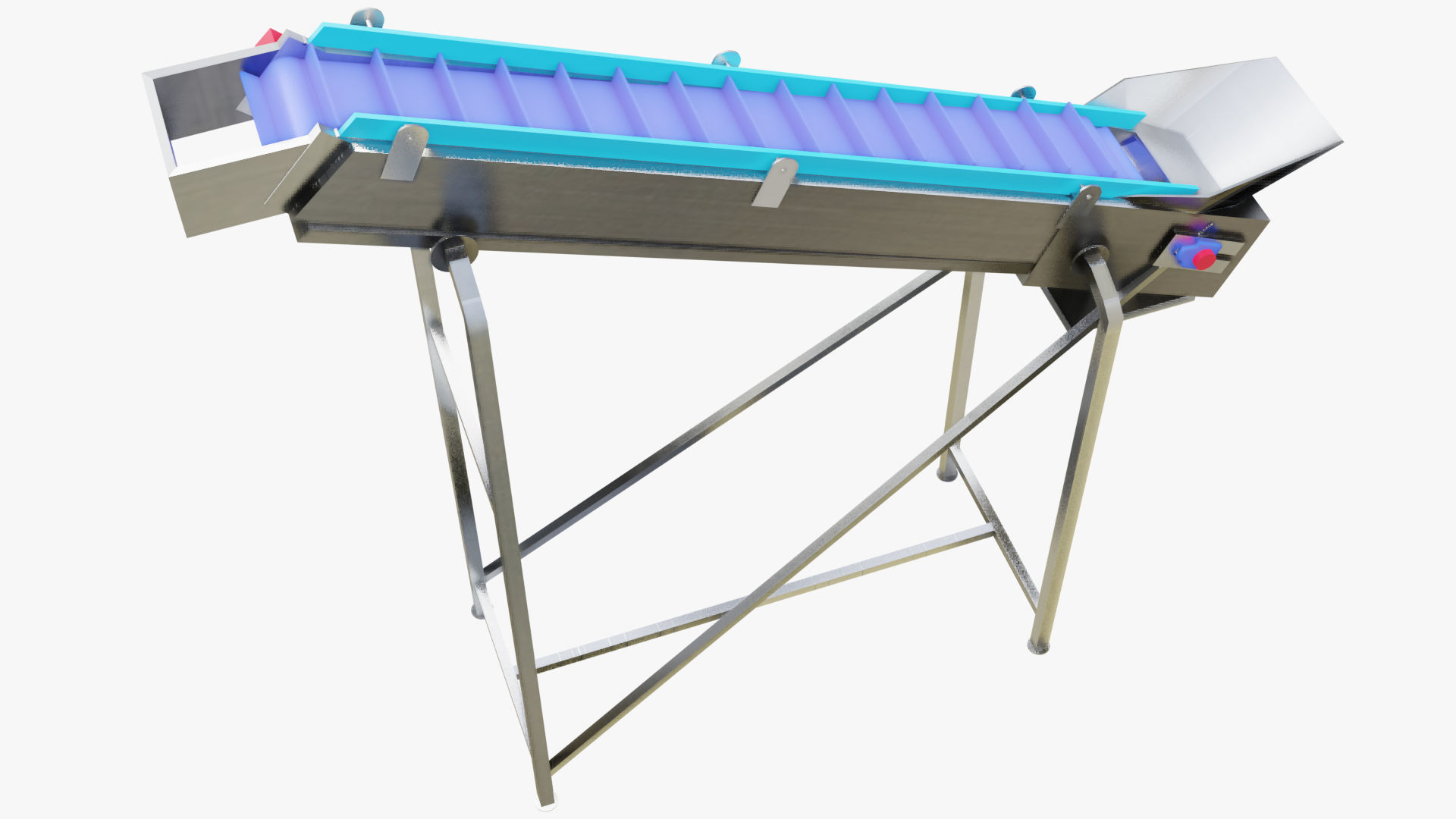 Plastic Modular Belt Elevator 3D model_4