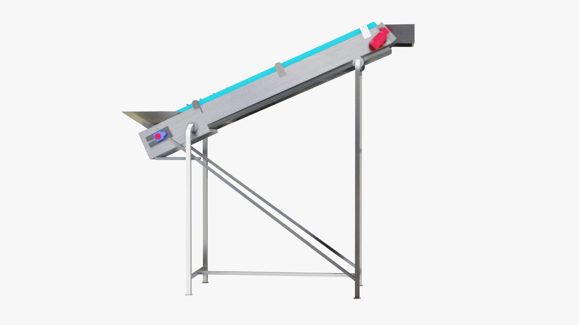 Plastic Modular Belt Elevator 3D model_2