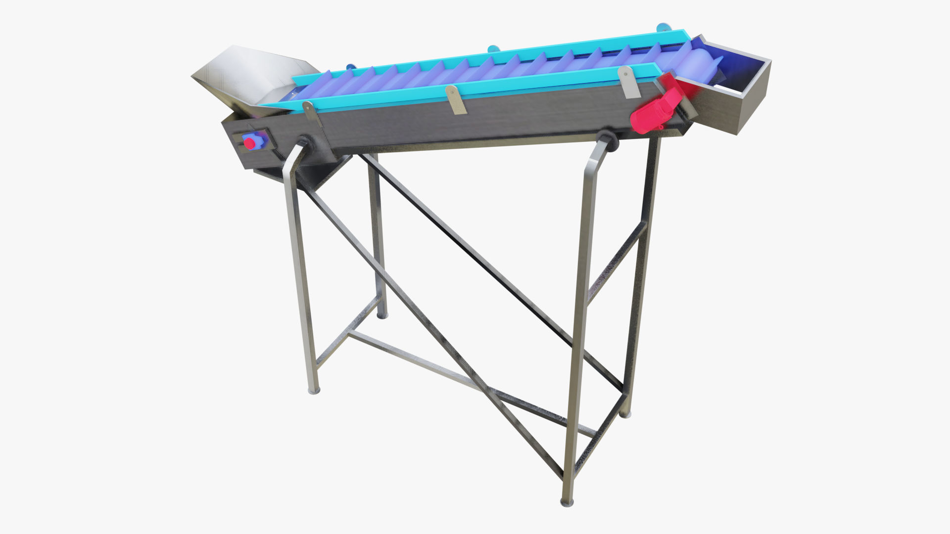 Plastic Modular Belt Elevator 3D model_1