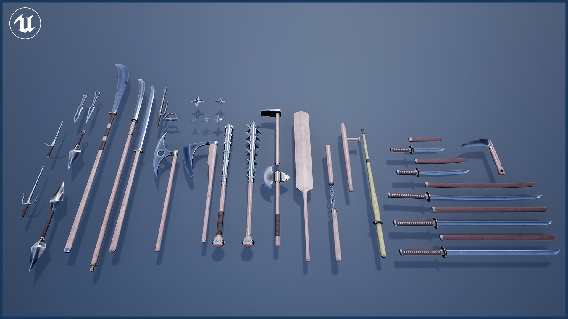 Japanese Weapon Collection Low-poly 3D model_2