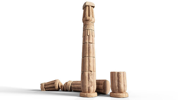 Ancient Egyptian Pillar Low-poly 3D model