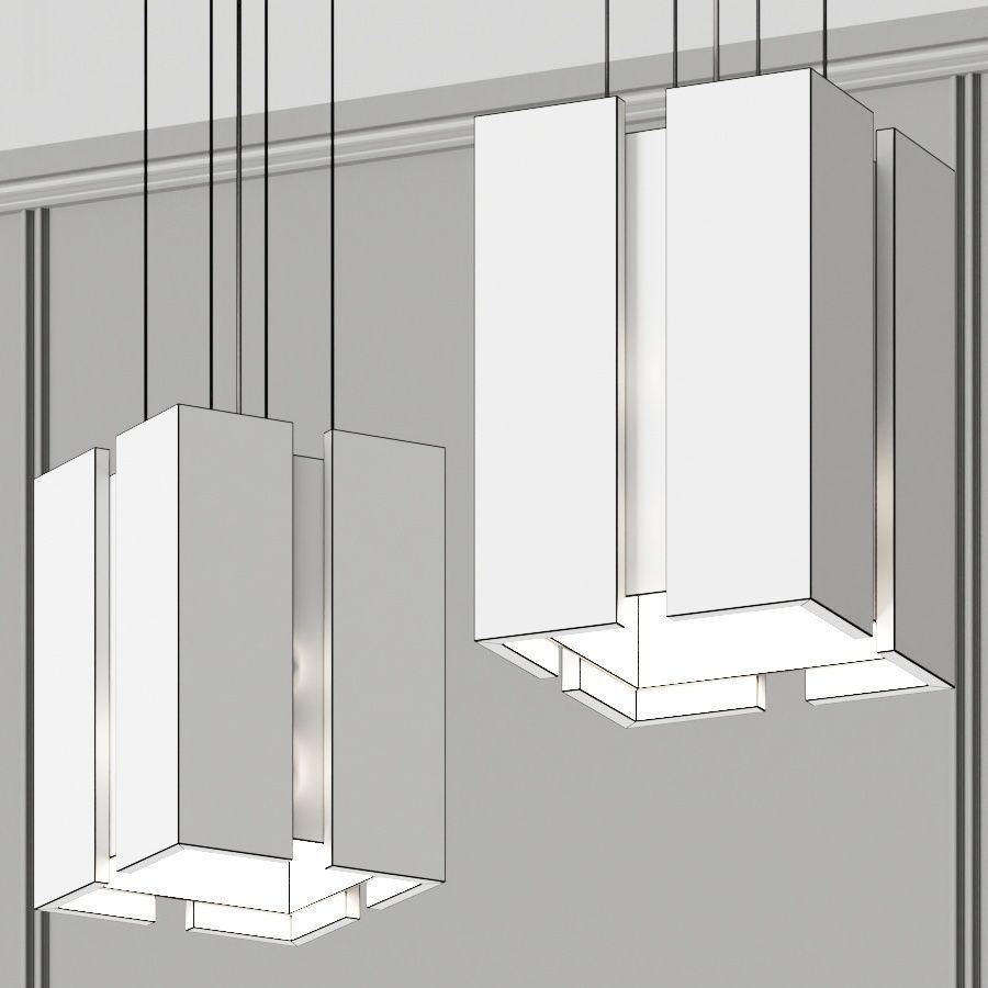 Quasar Quartet Pendant Lamps 3D model_1