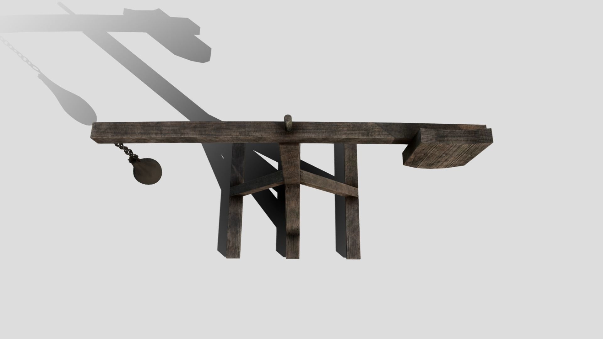 Medieval Quintain Low-poly 3D model_5