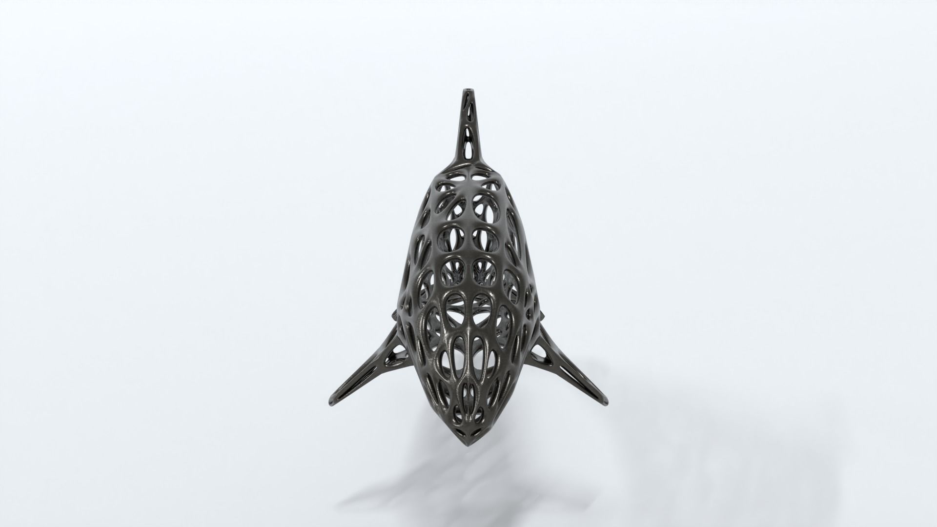 Dolphin Voronoi Statue 3D model_7