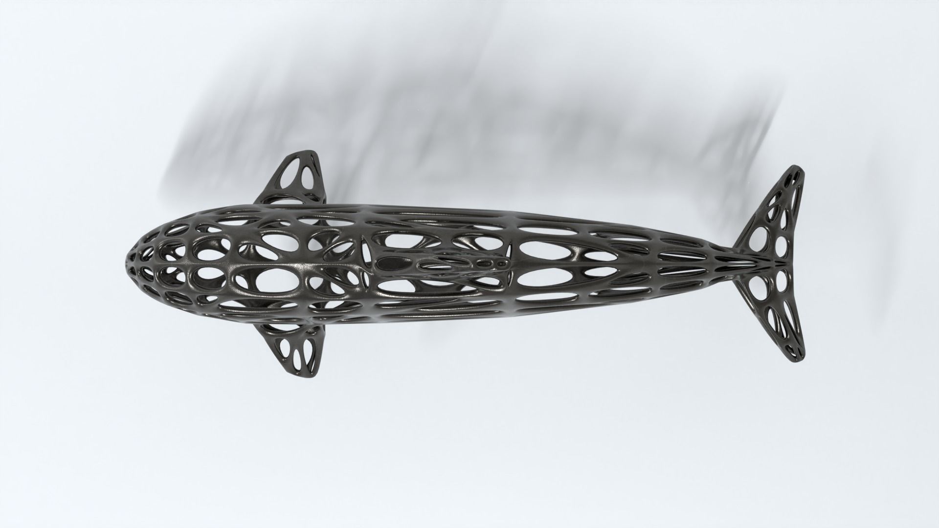 Dolphin Voronoi Statue 3D model_8