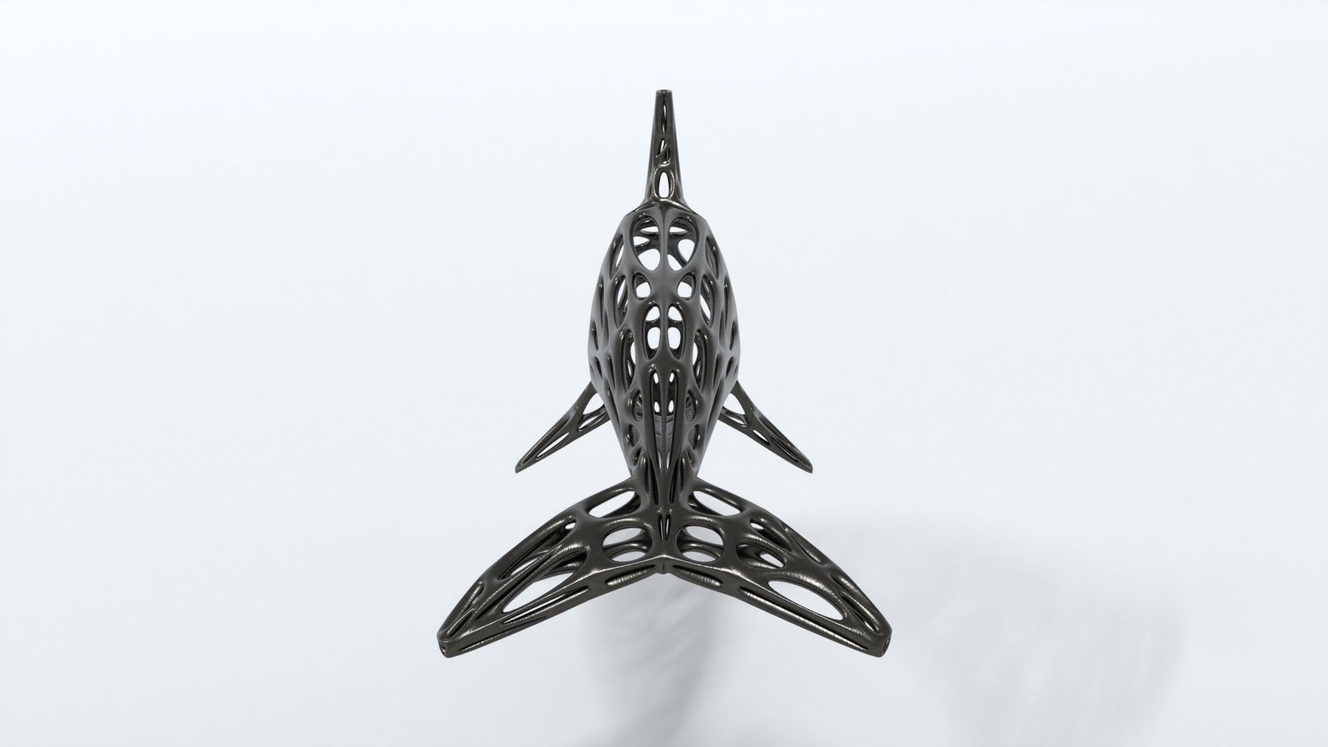 Dolphin Voronoi Statue 3D model_3