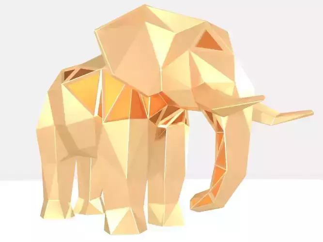 Polygonal Elephant Male Parametric