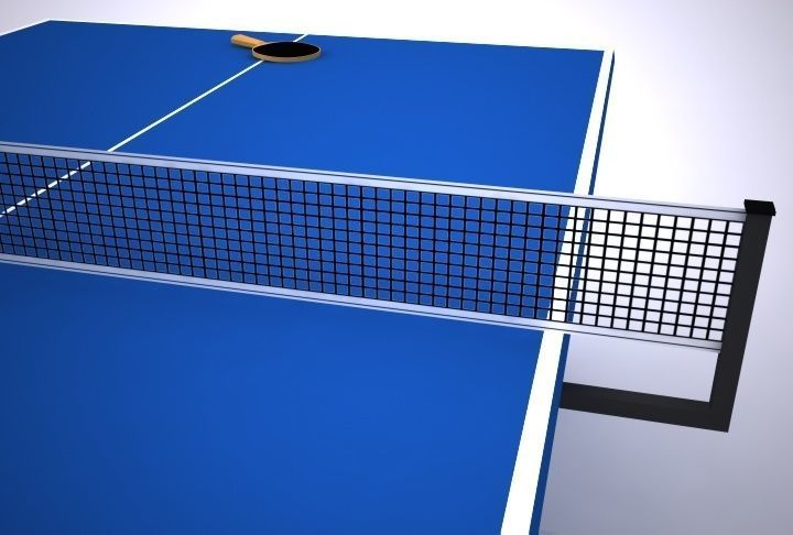 Ping Pong Table low-poly Free 3D model_6