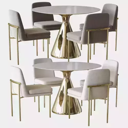 jack dining chair and silhouette table