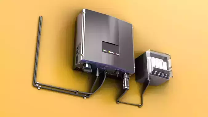Single-phase grid-tied inverter 3D model