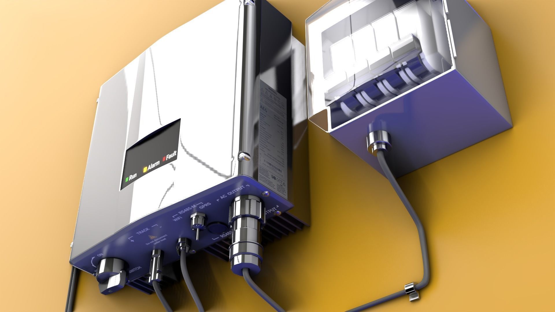Single-phase grid-tied inverter 3D model_6