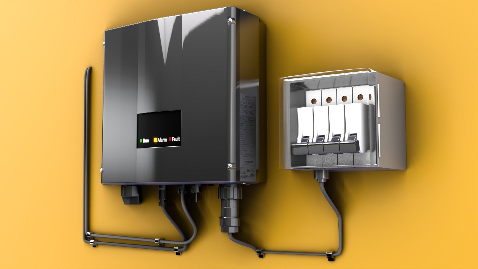 Single-phase grid-tied inverter 3D model_4