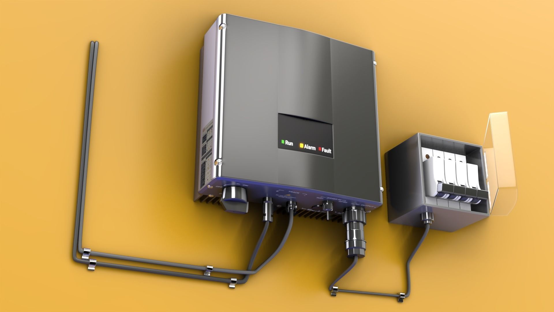 Single-phase grid-tied inverter 3D model_8