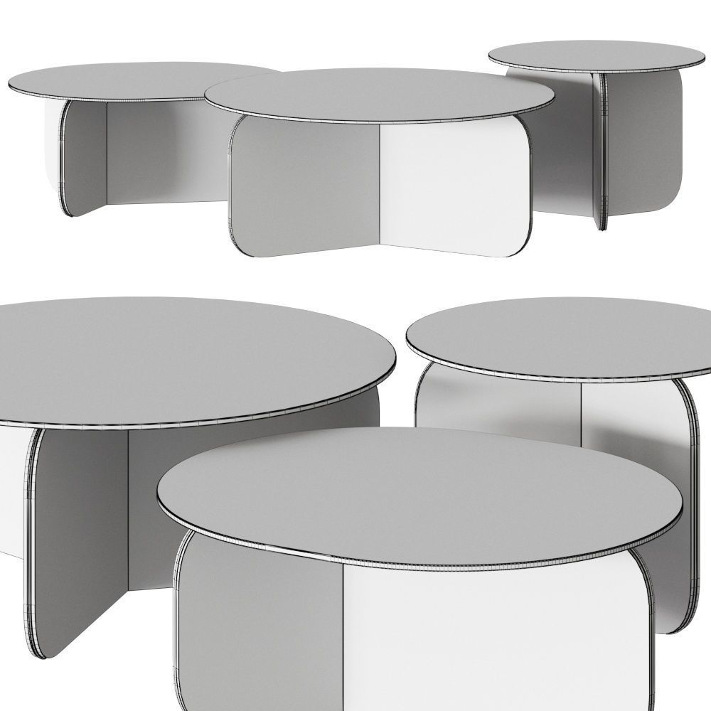 Sancal La Isla Coffee Tables 3D model_1