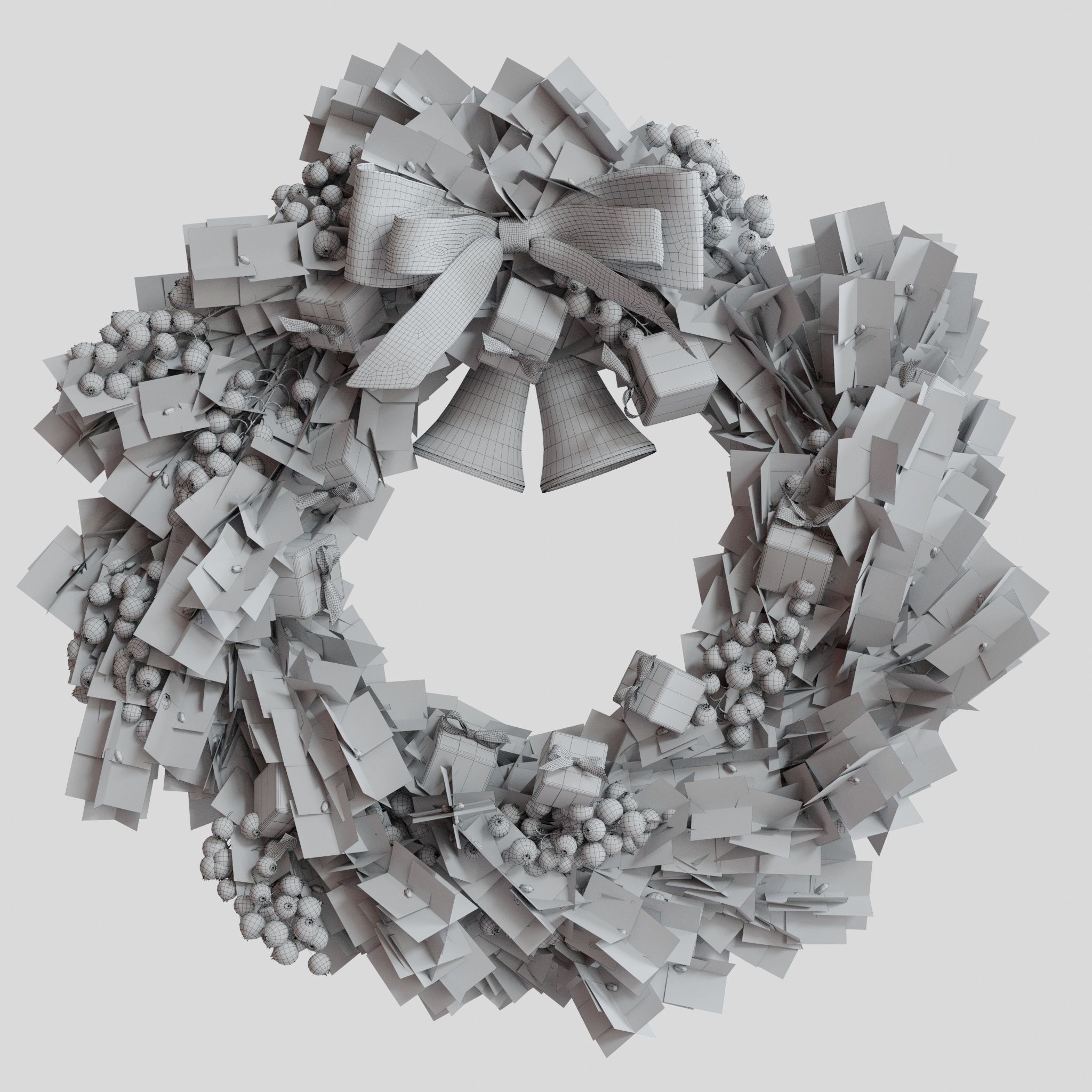 Christmas wreath 1 3D model_6