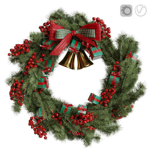 Christmas wreath 1 3D model
