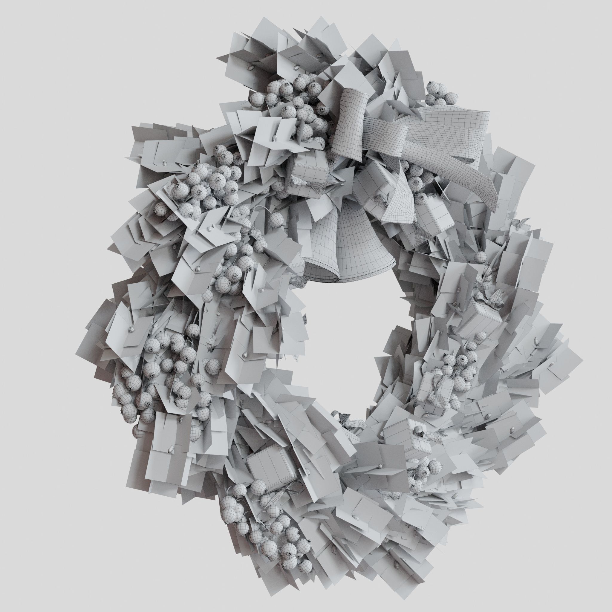 Christmas wreath 1 3D model_7