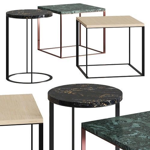 Maxalto Lithos Coffee Tables 3D model