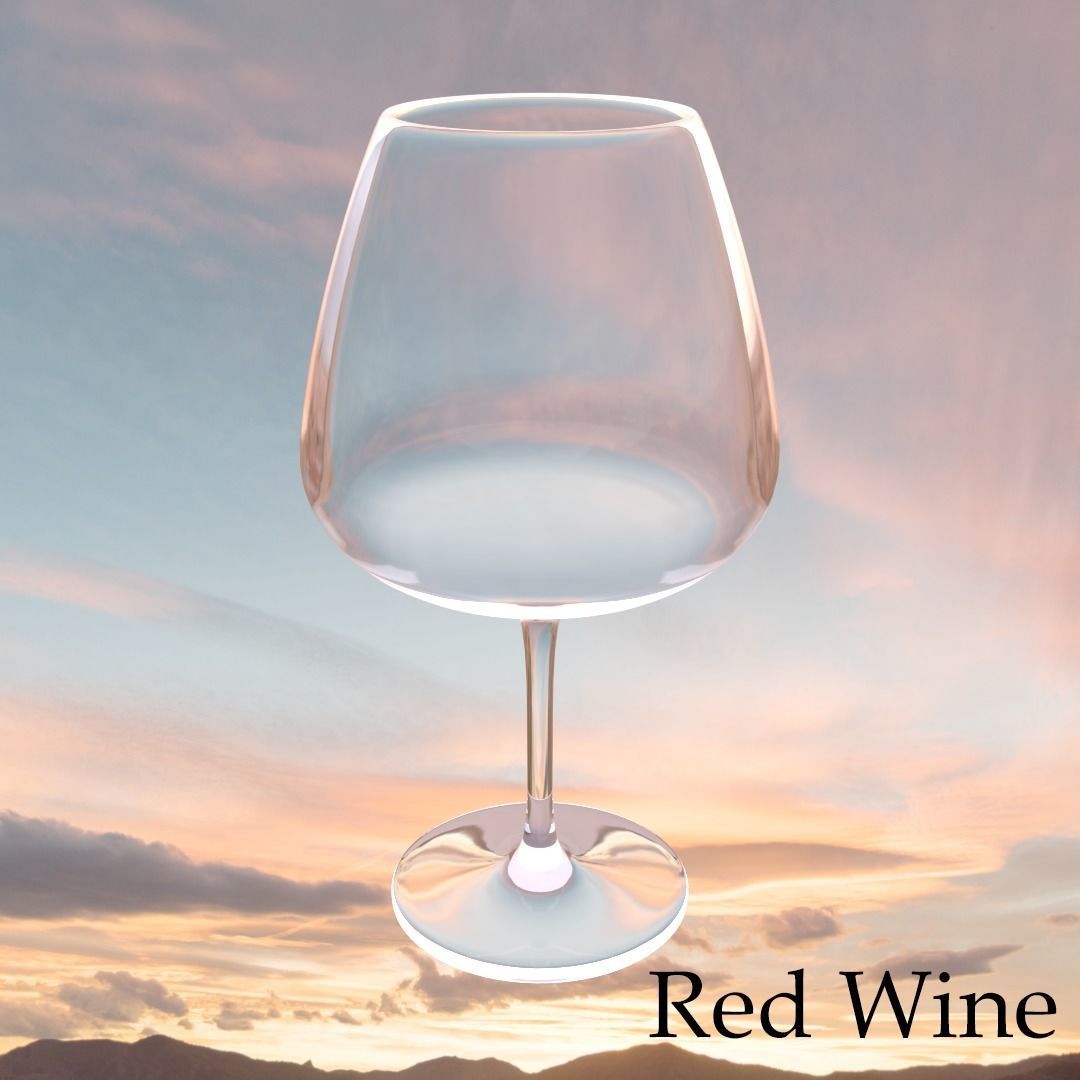 All Types of Glass Low-poly 3D model_9