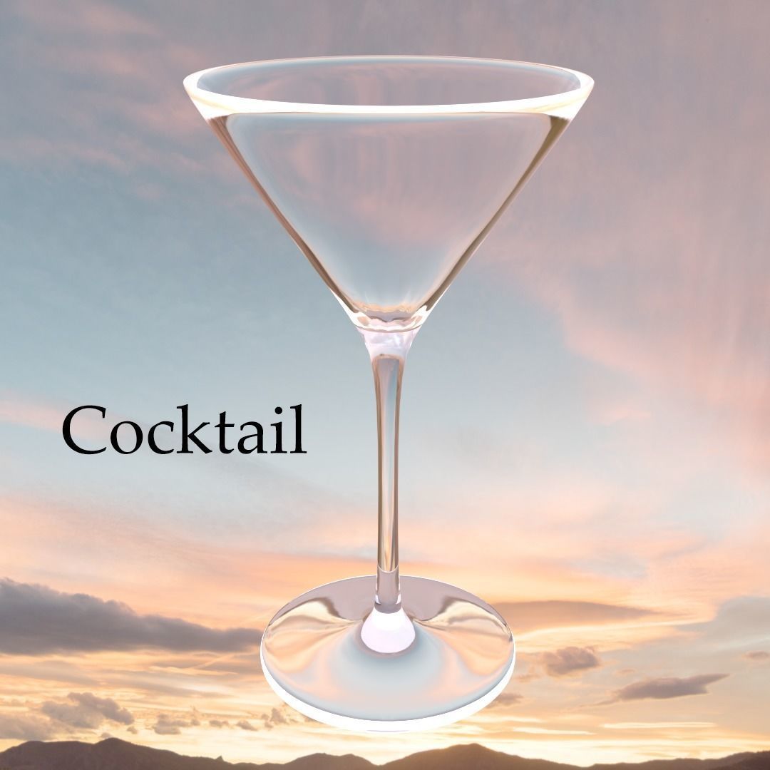 All Types of Glass Low-poly 3D model_5