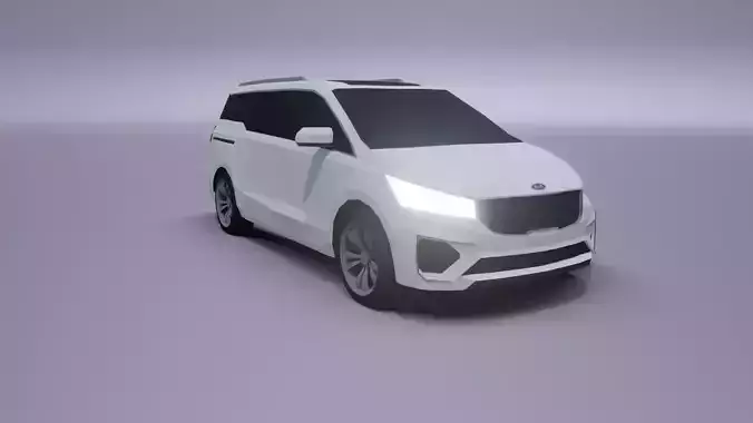 Kia Carnival Sedona low poly 3D model