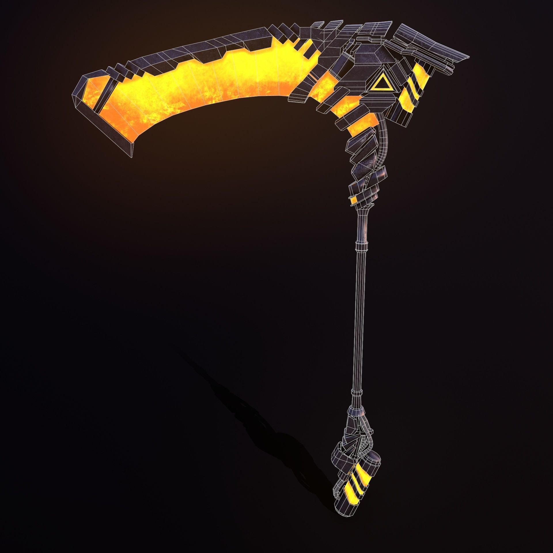 Sci-fi  Scythe Raptor 2 Low-poly 3D model_7