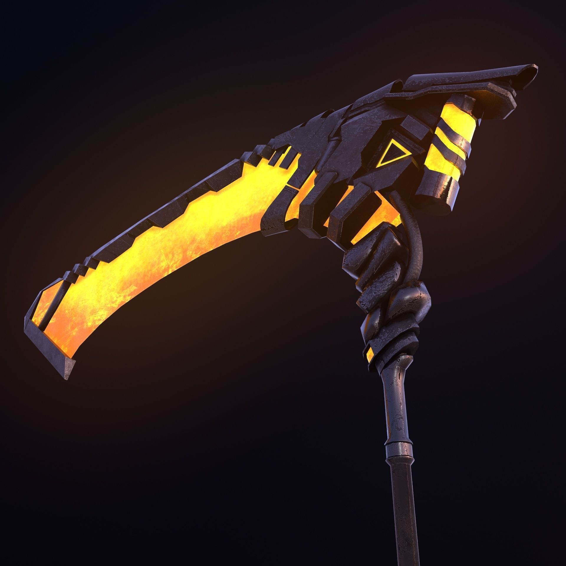Sci-fi  Scythe Raptor 2 Low-poly 3D model_11