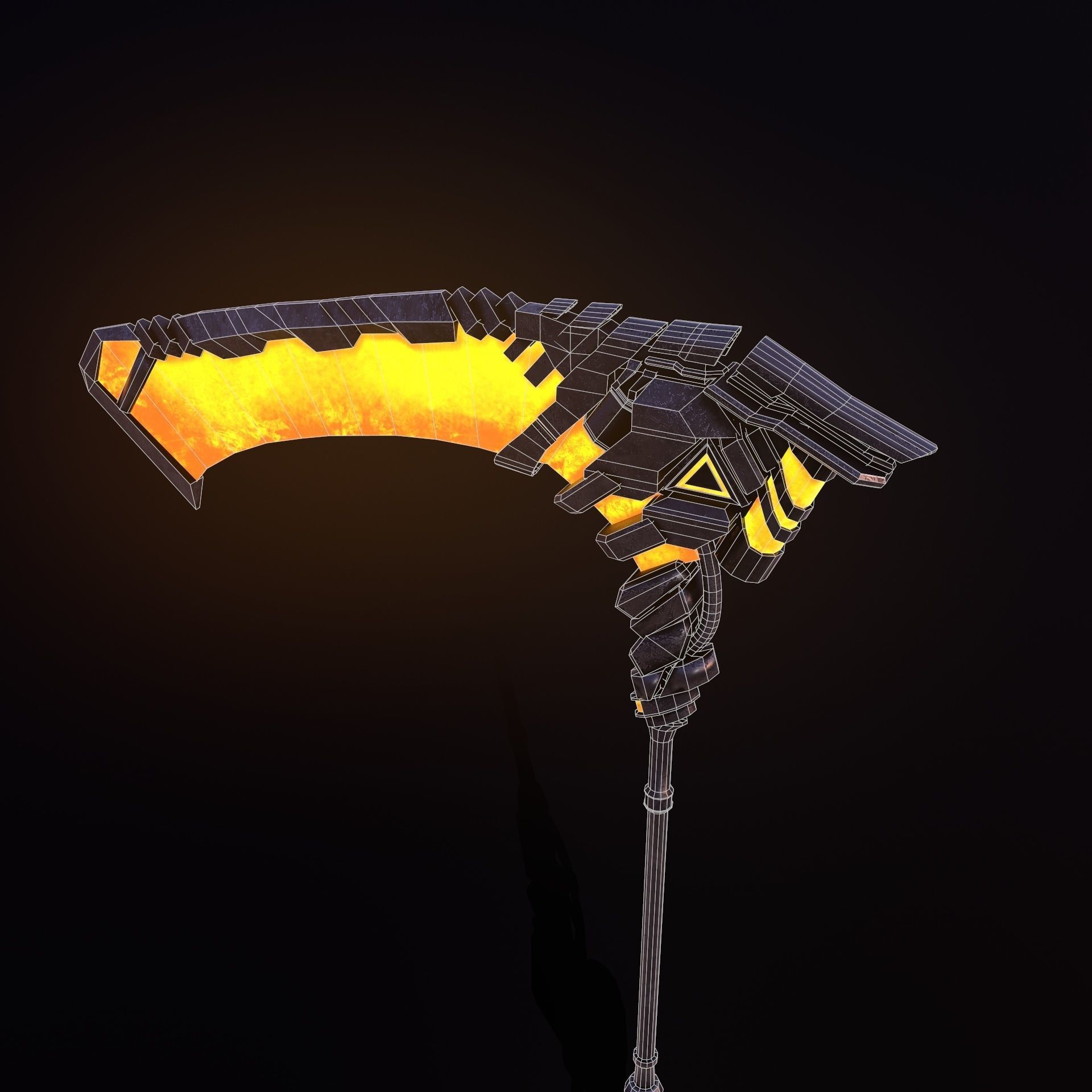 Sci-fi  Scythe Raptor 2 Low-poly 3D model_9