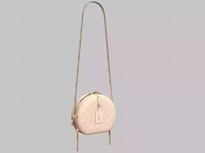 Louis Vuitton Boite Chapeau Souple Bag Cream Leather Monogram Low-poly 3D model
