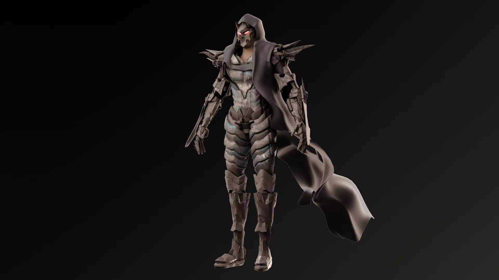 Mystery Assassin Man Low-poly 3D model