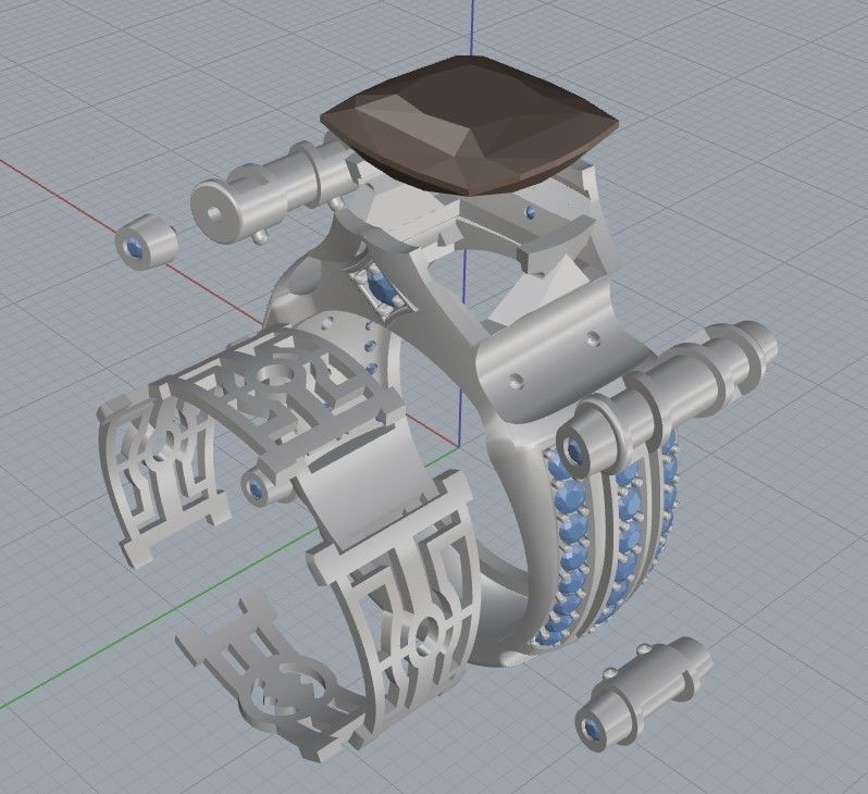 Men ring 3D print model 3D print model_4