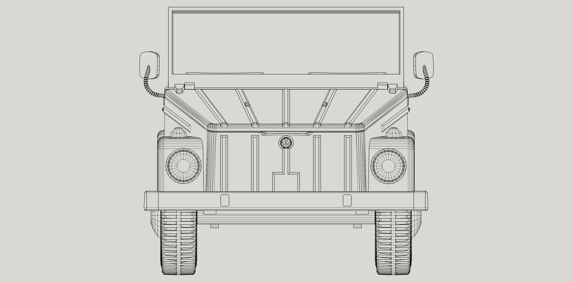 Volkswagen Safari or Thing PRINTABLE 3D print model_8