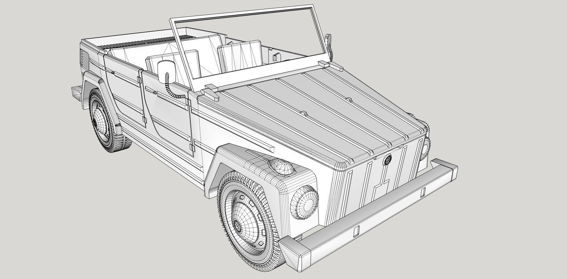 Volkswagen Safari or Thing PRINTABLE 3D print model_5