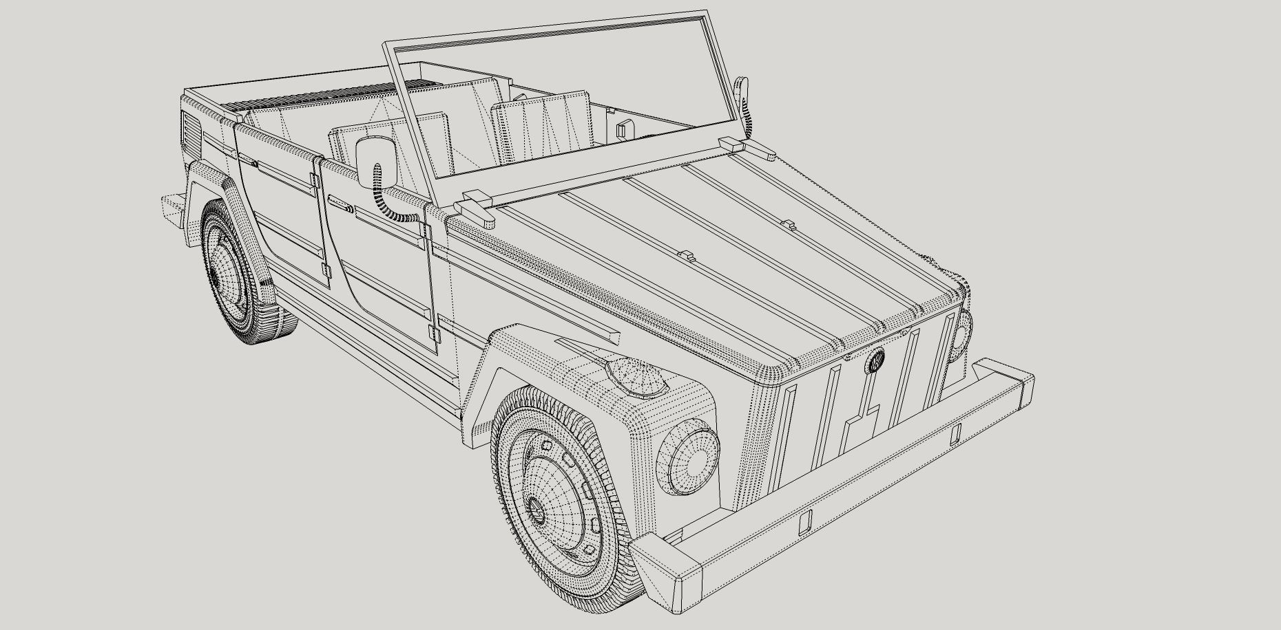 Volkswagen Safari or Thing PRINTABLE 3D print model_7