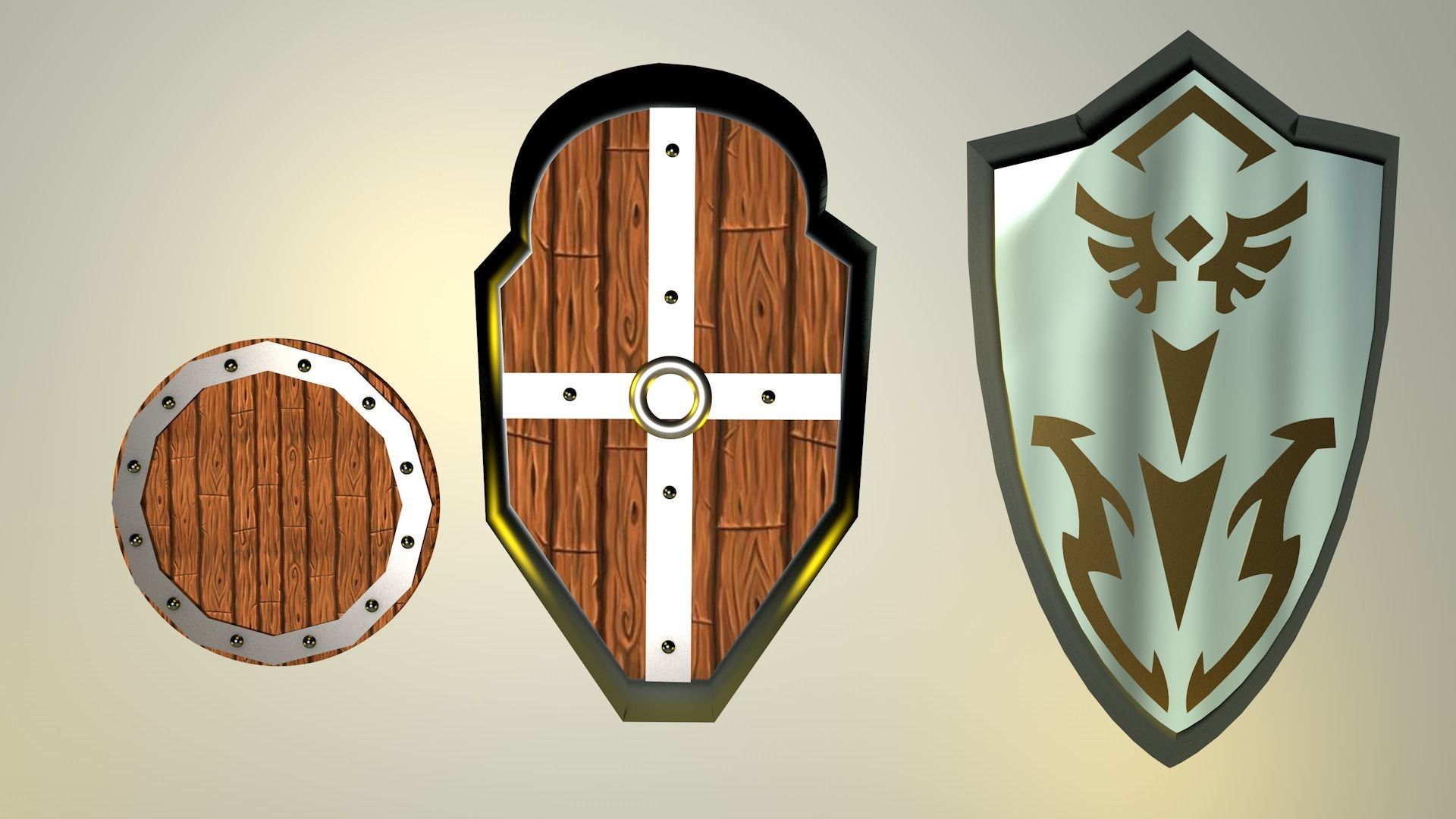 Cartoon Melee weapons 3D model_5