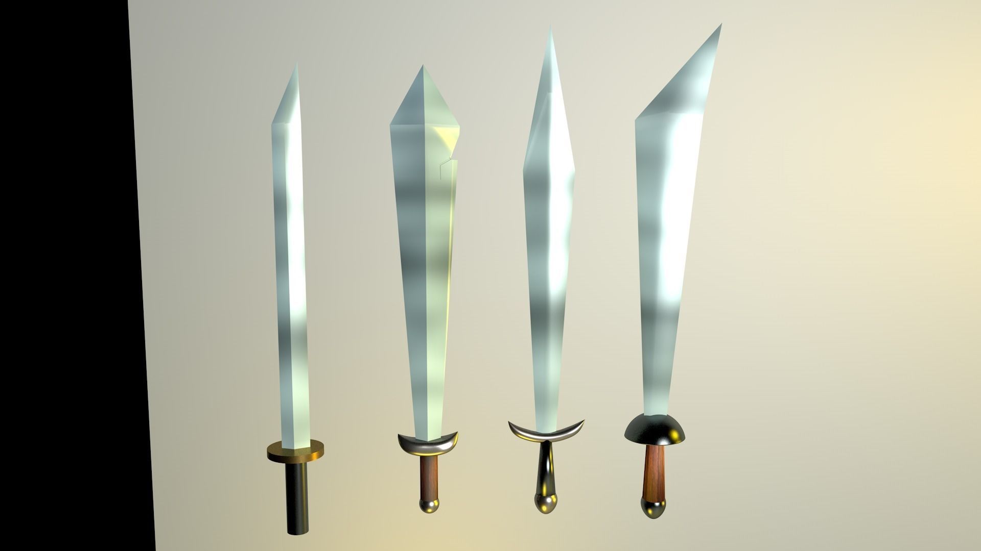 Cartoon Melee weapons 3D model_1