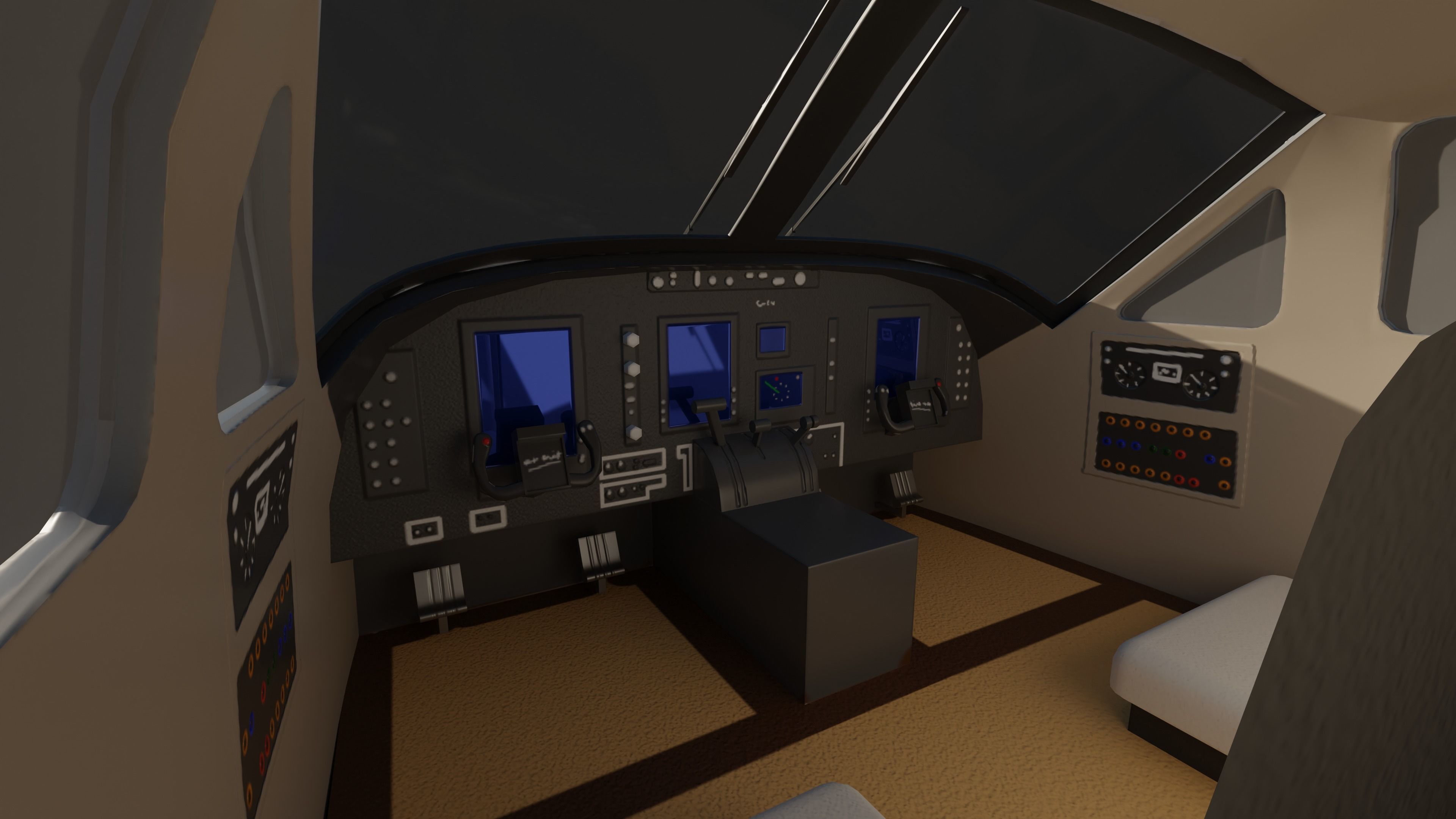 Airplane Beeccraft - RAW - Shadow R1 ISTAR Low-poly 3D model_3