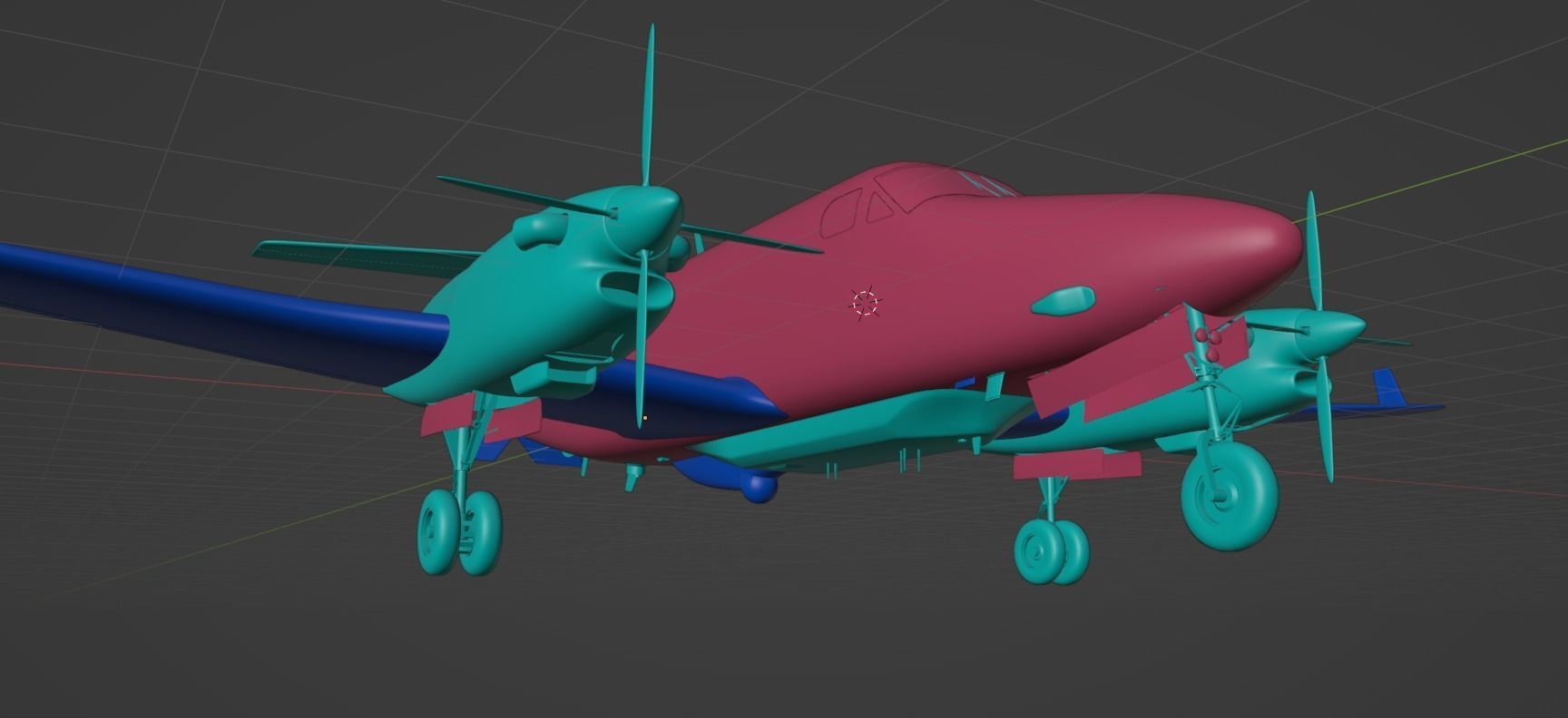 Airplane Beeccraft - RAW - Shadow R1 ISTAR Low-poly 3D model_4