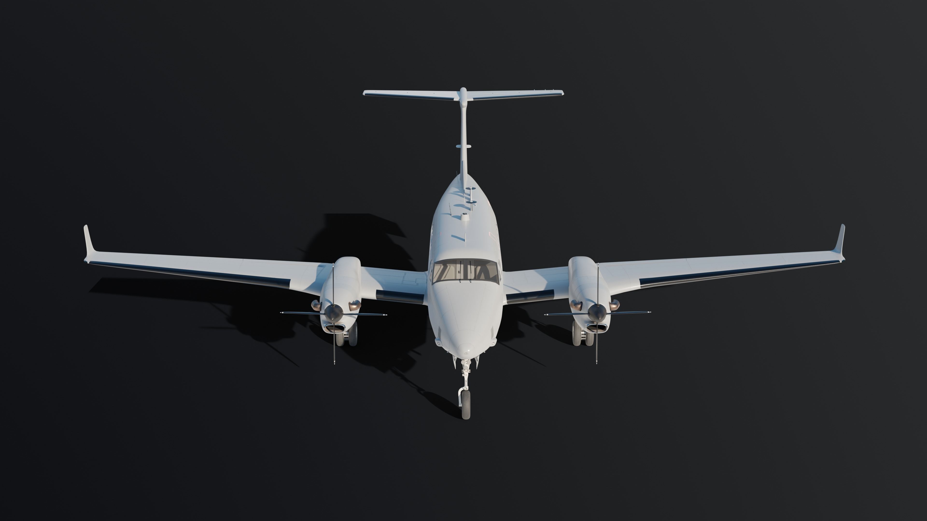 Airplane Beeccraft - RAW - Shadow R1 ISTAR Low-poly 3D model_2