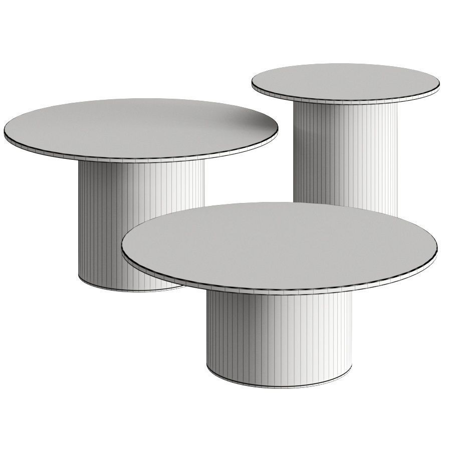 2001 by BD Barcelona Side Tables 3D model_1