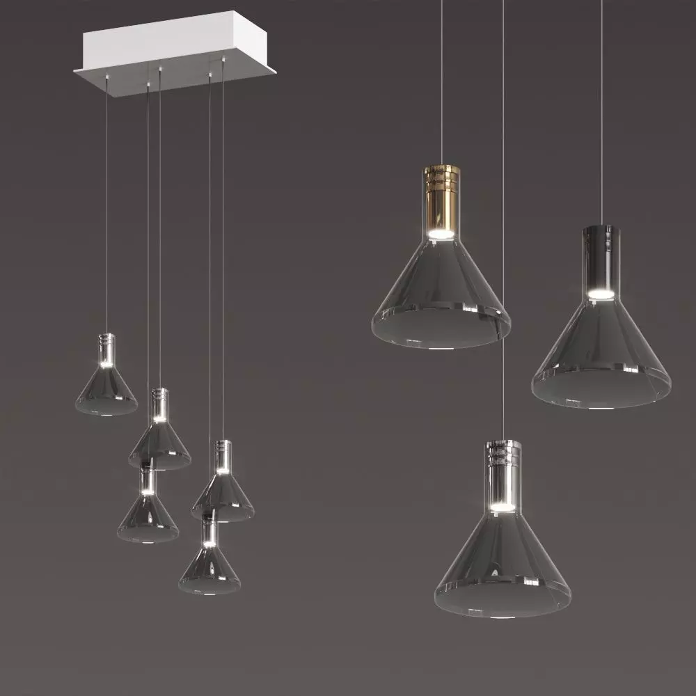 Fabbian Multispot Polair Pendant Lamps 3D model_0