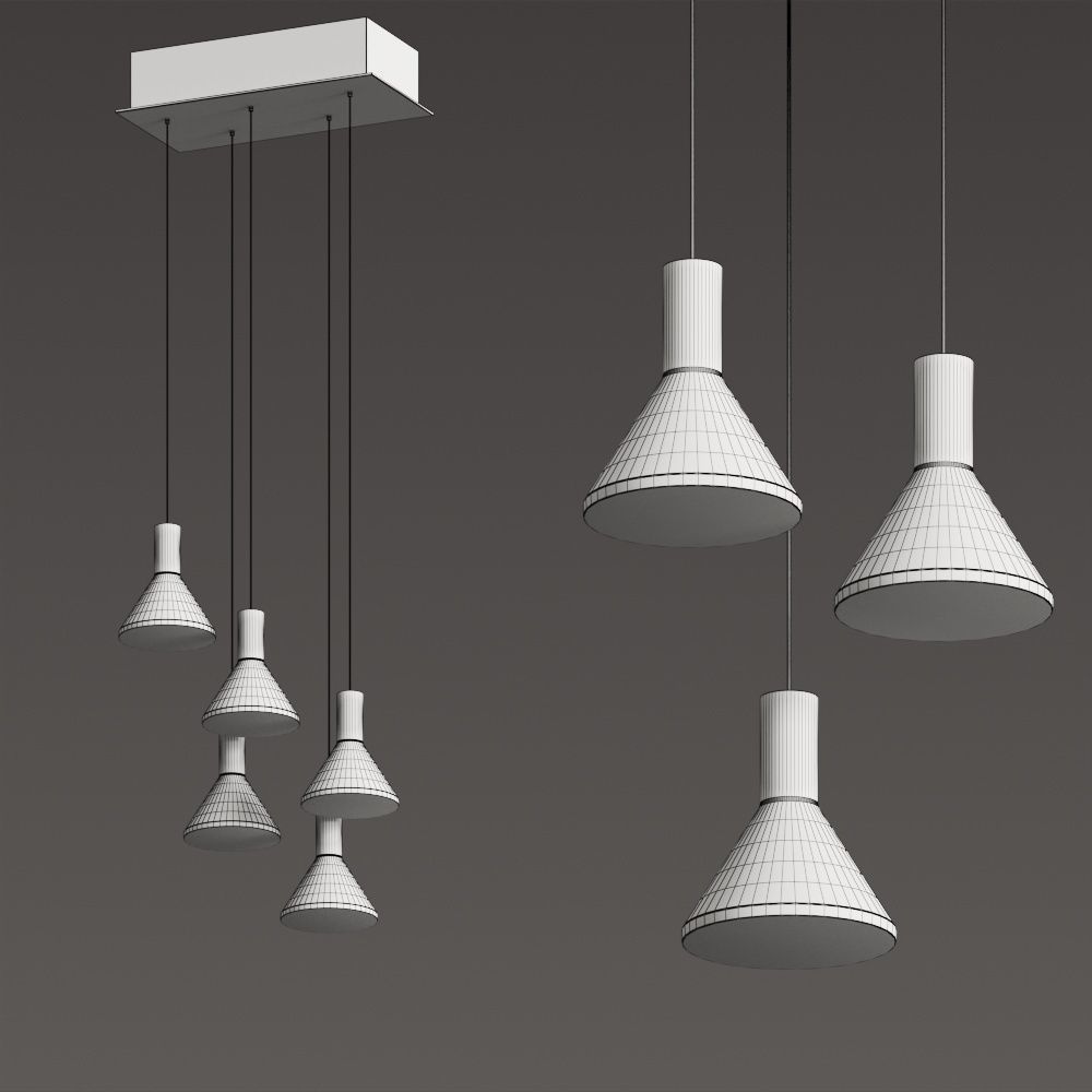 Fabbian Multispot Polair Pendant Lamps 3D model_1