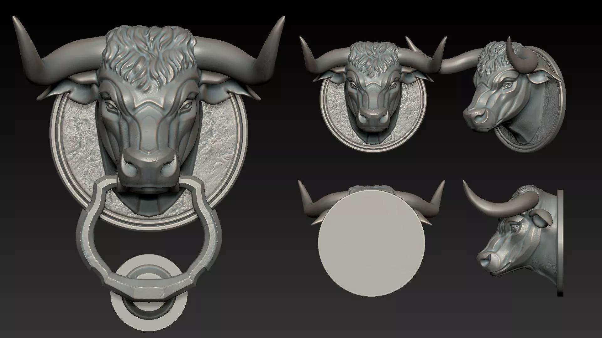 Bull Door 3D print model