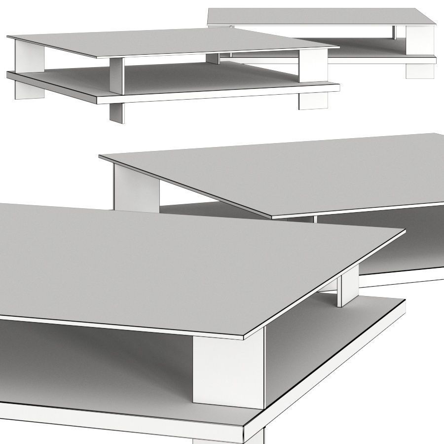 Pacini and Cappellini Corall Coffee Tables 3D model_1