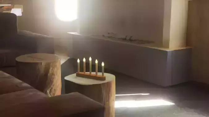 STRALA Led Candlestick Low-poly 3D model