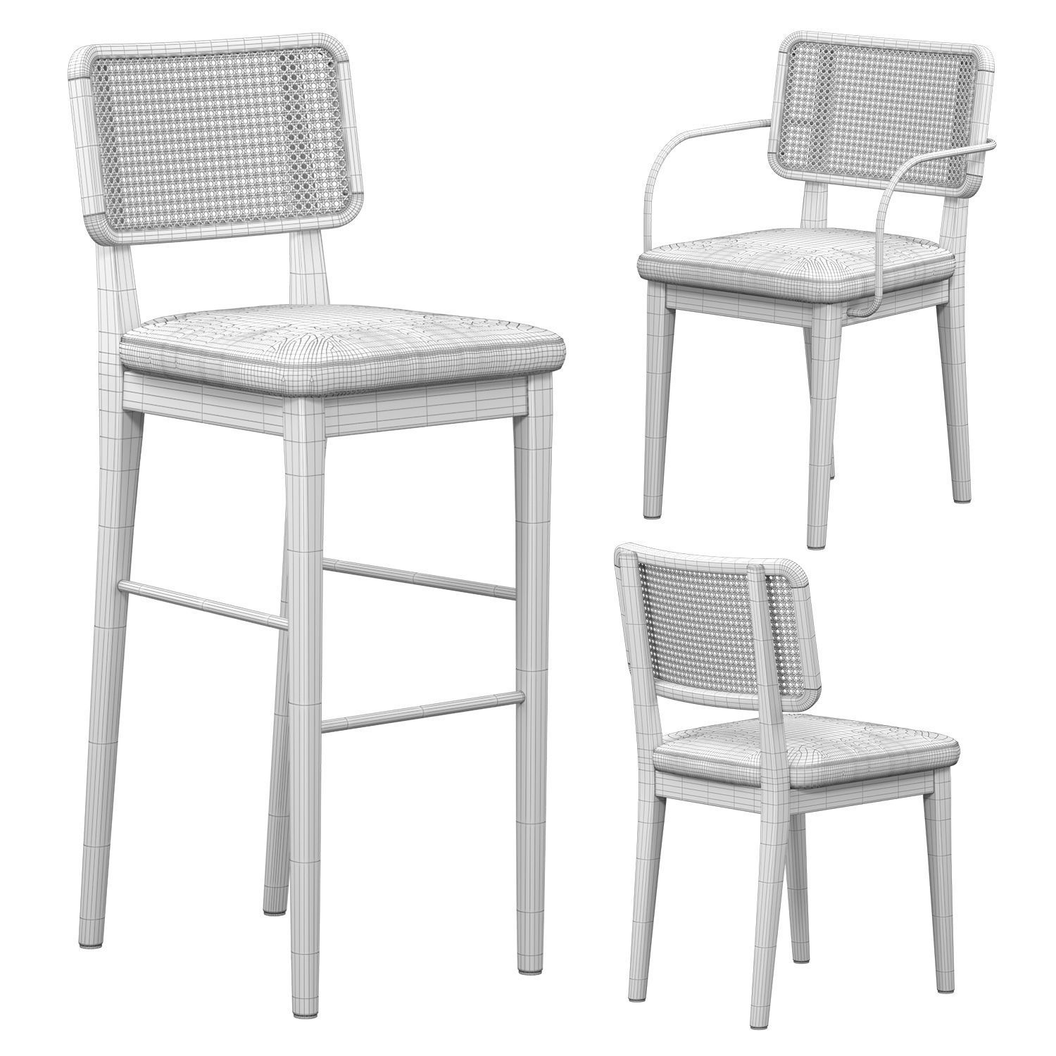 Wicker chair By RED EDITION 3D model_14