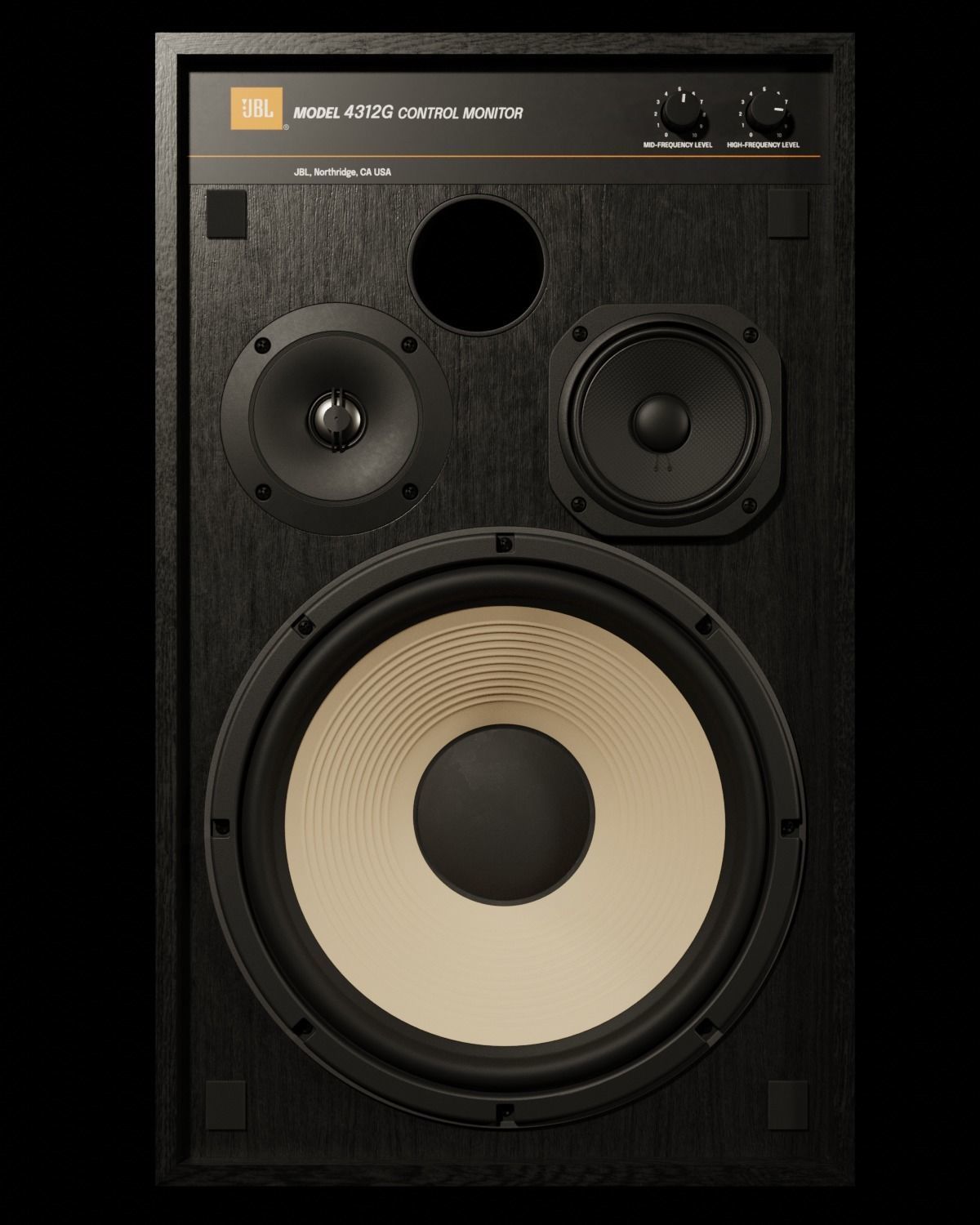 JBL 4312G Studio Monitor PBR 3D model_5